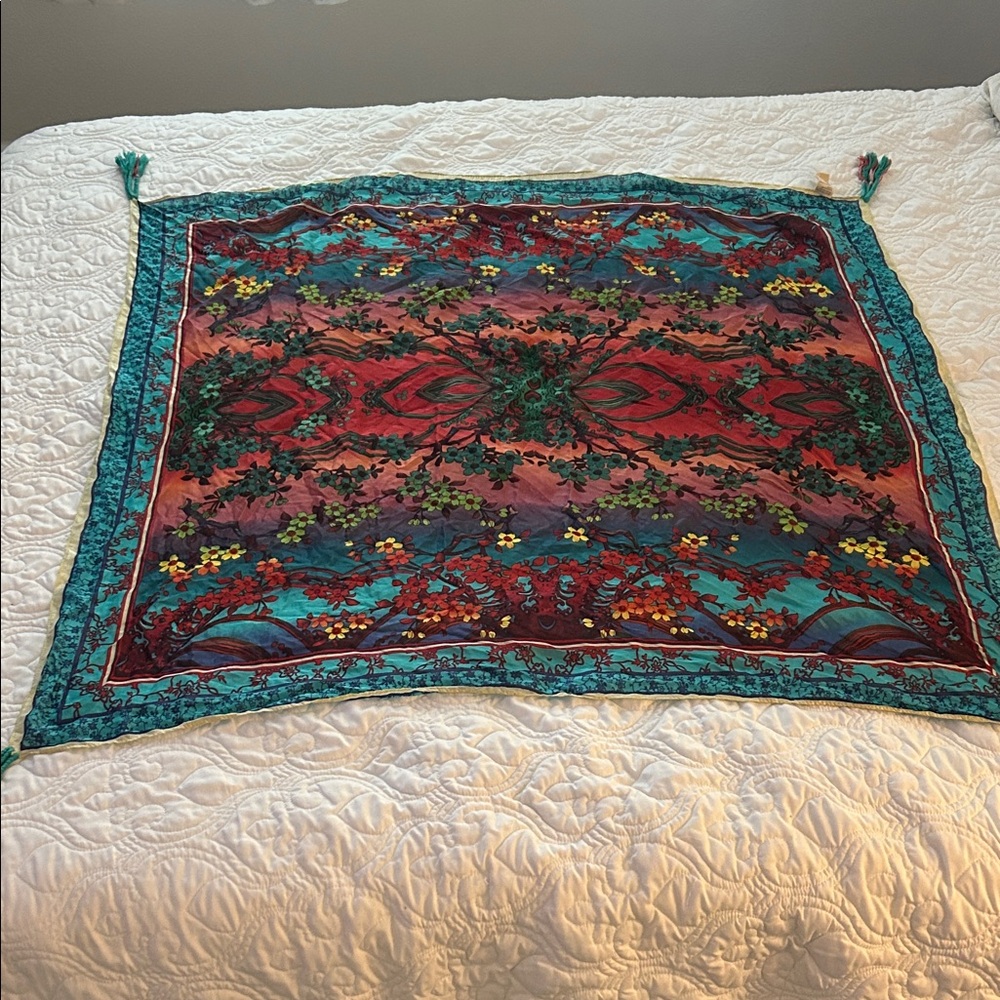 Johnny Was 100% silk scarf